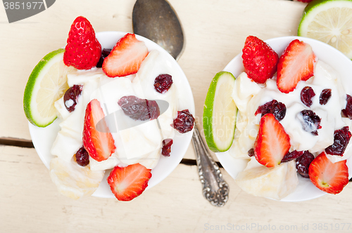 Image of fruit and yogurt salad healthy breakfast