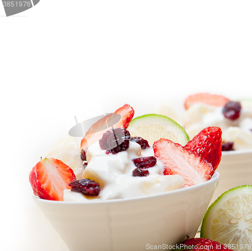 Image of fruit and yogurt salad healthy breakfast