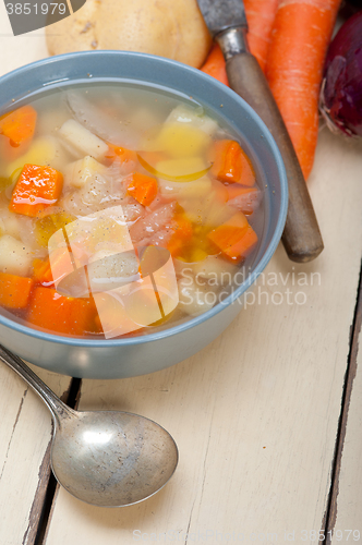 Image of Traditional Italian minestrone soup 