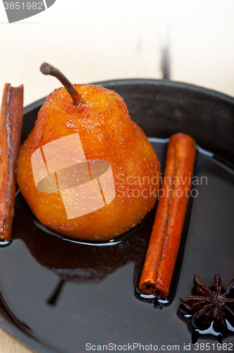 Image of poached pears delicious home made recipe 