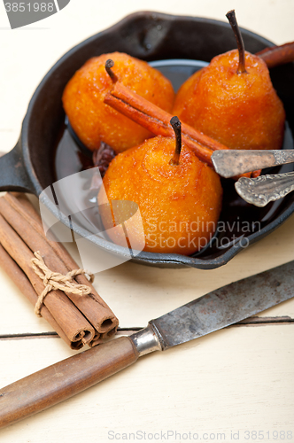 Image of poached pears delicious home made recipe 