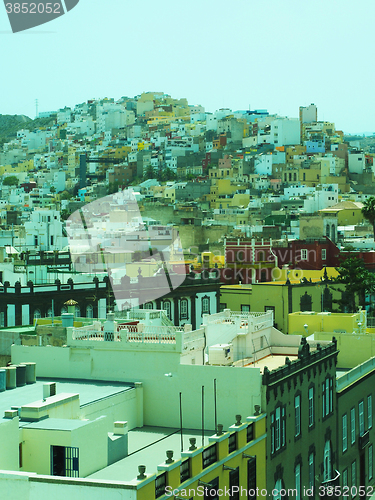 Image of rooftop view Vegueta Grand Canary Island Plaza Santa Ana Town Ha