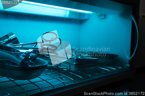 Image of sterilizing the medical instrument