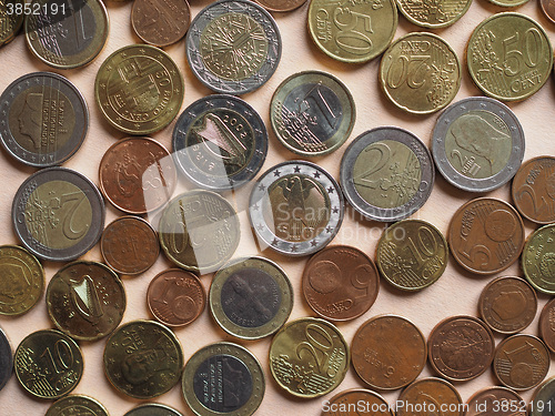 Image of Euro coins background