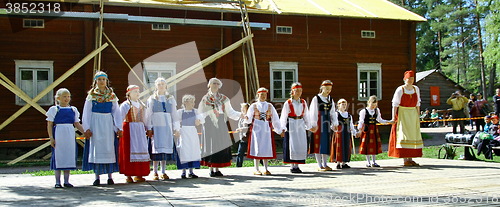 Image of Unidentified dancers in folklore ensemble