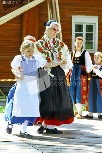 Image of Unidentified dancers in folklore ensemble