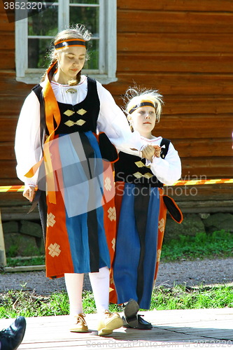 Image of Unidentified dancers in folklore ensemble