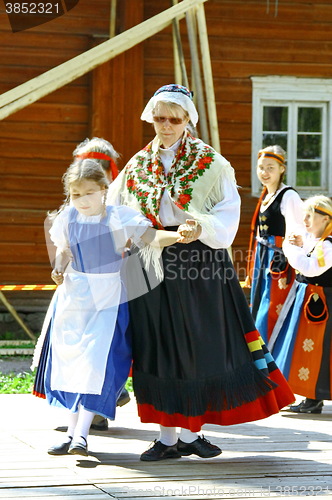 Image of Unidentified dancers in folklore ensemble