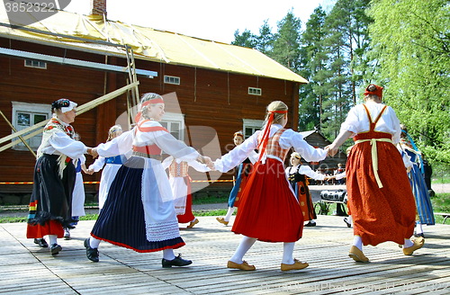 Image of Unidentified dancers in folklore ensemble