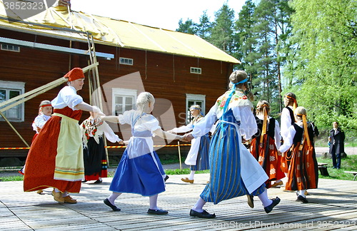 Image of Unidentified dancers in folklore ensemble