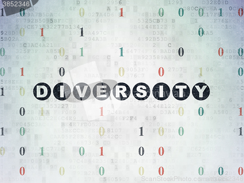 Image of Business concept: Diversity on Digital Paper background
