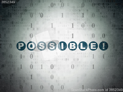Image of Finance concept: Possible! on Digital Paper background