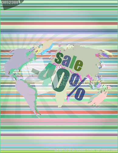 Image of Management concept: sale words on digital screen vector illustration