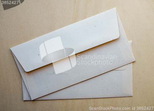 Image of Letter envelope on wood table