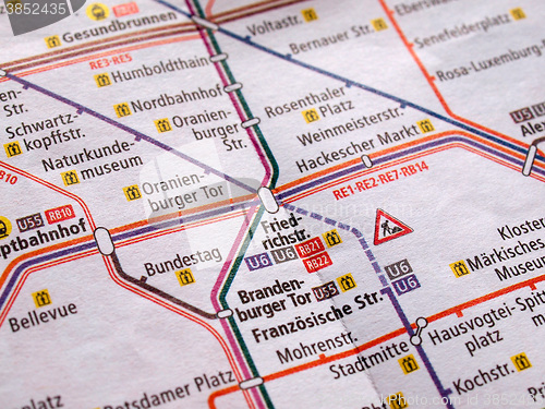 Image of Detail of Berlin subway map