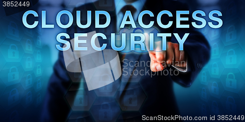 Image of Manager Touching CLOUD ACCESS SECURITY