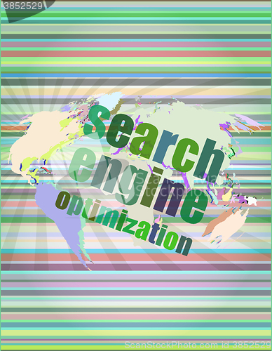 Image of Search Engine Optimization - SEO Sign in Browser Window vector illustration