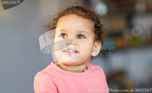 Image of beautiful little mulatto baby girl face