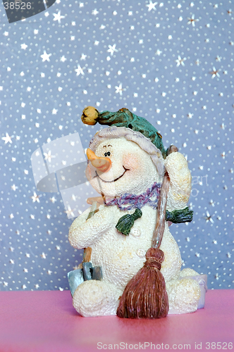 Image of Snowman with Broom