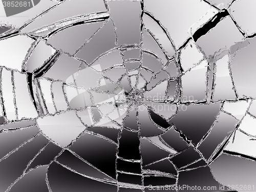 Image of Glass Broken or Shattered on black