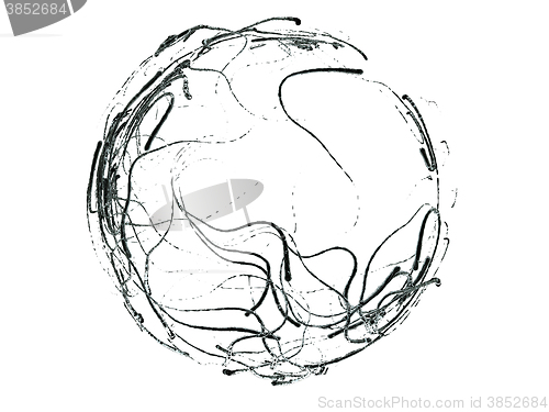 Image of Dark liquid drops mixing and formation isolated