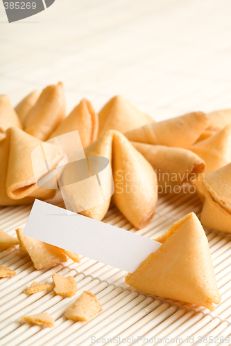 Image of fortune cookies with blank paper