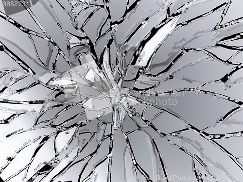 Image of Pieces of demolished or Shattered glass