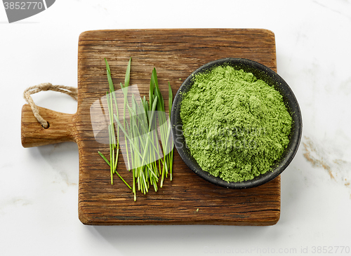 Image of bowl of wheat sprout powder