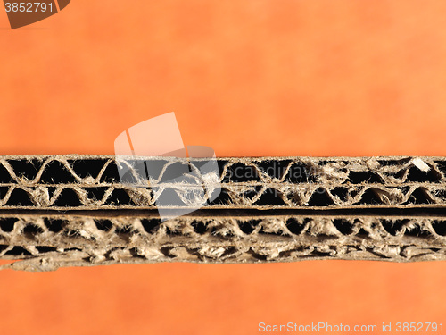 Image of Brown corrugated cardboard background