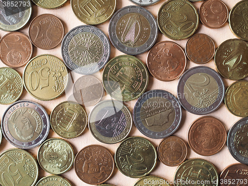 Image of Euro coins background