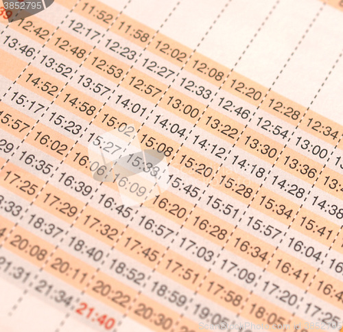 Image of Timetable