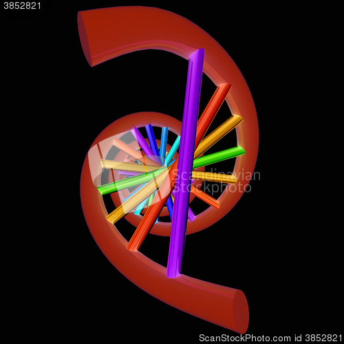 Image of DNA structure model