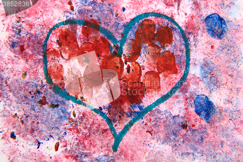 Image of water colors heart