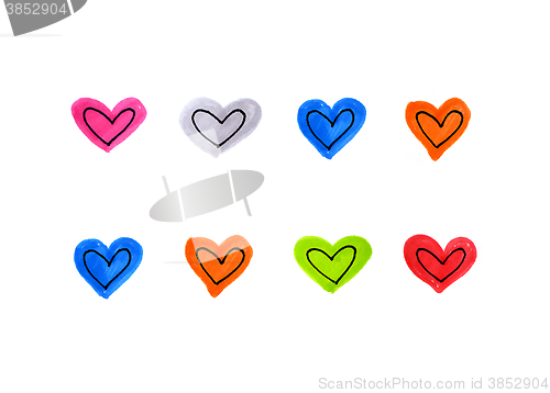 Image of Abstract bright hearts