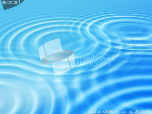 Image of Abstract blue background with concentric ripples