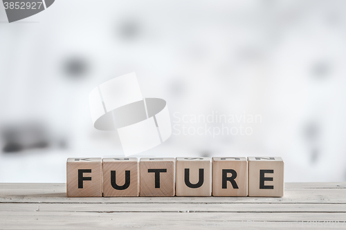 Image of Future sign on a table