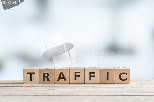 Image of Traffic sign made of wood