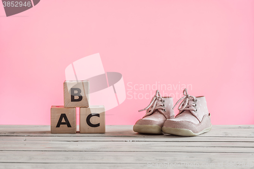 Image of Baby shoes learning how to walk