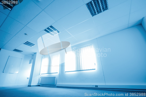 Image of Empty office in blue colors