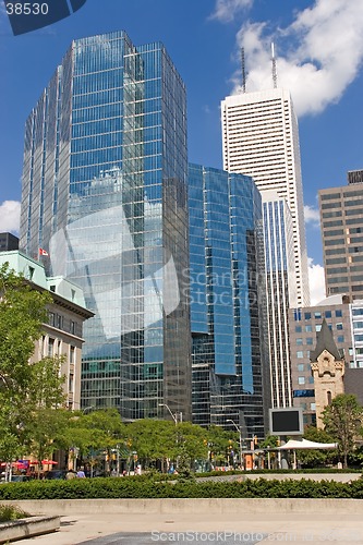 Image of city toronto, blue buildings