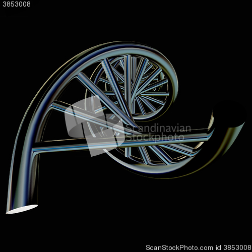 Image of DNA structure model