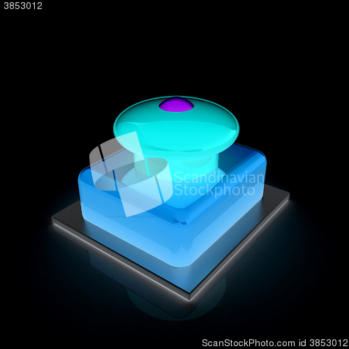 Image of Emergency Button 3d icon
