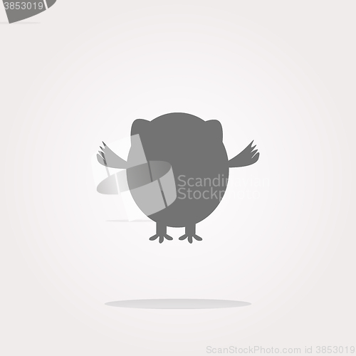 Image of vector Owl web icon button isolated on white. Web Icon Art. Graphic Icon Drawing