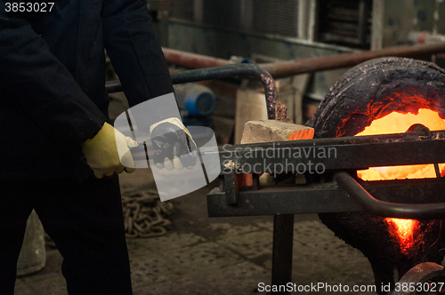 Image of metal melting factory