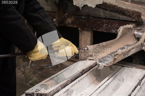 Image of metal melting factory