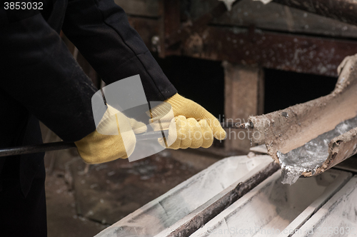 Image of metal melting factory