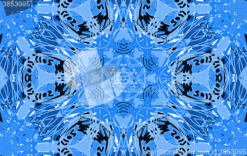 Image of Blue abstract untidy pattern