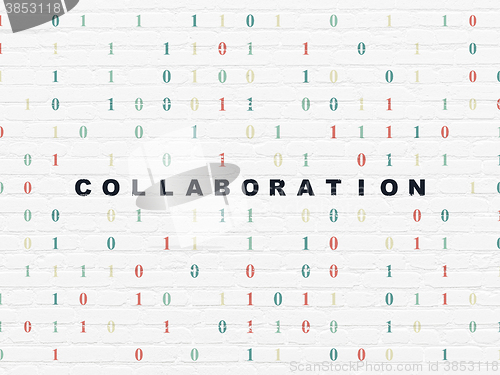 Image of Business concept: Collaboration on wall background