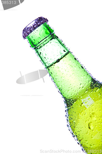 Image of green bottle isolated