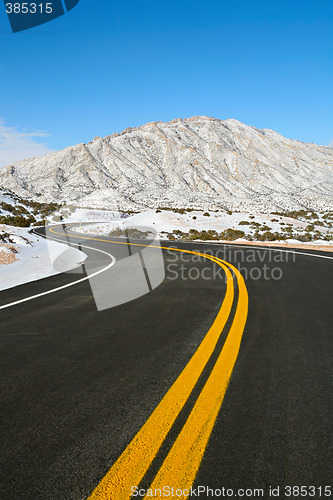 Image of road through winter mountains